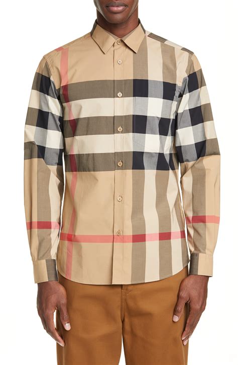 burberry shirts men white|Burberry plaid shirt men's.